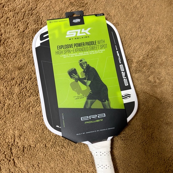 SLK Era Power Elongated Paddle - Black and White - Picture 2 of 4